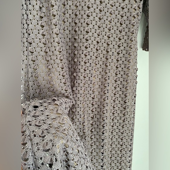 NWT Chris McLaughlin Purple Crochet Pullover Dress Size 6 - Picture 7 of 8